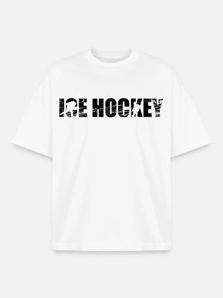 Ice hockey player - Boxy Heavyweight Unisex Organic T-Shirt by Stanley/Stella - white