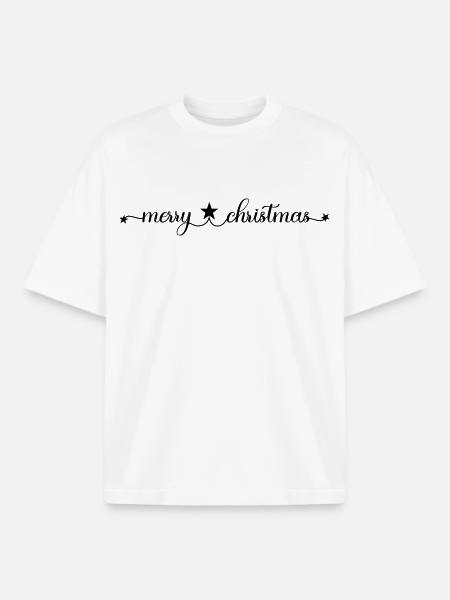 Joyeux Noël - T-shirt unisexe boxy épais biologique Stanley/Stella - blanc