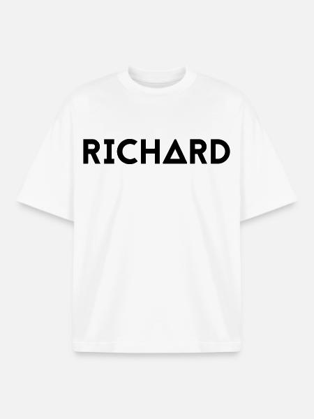 First name Richard - Boxy Heavyweight Unisex Organic T-Shirt by Stanley/Stella - white