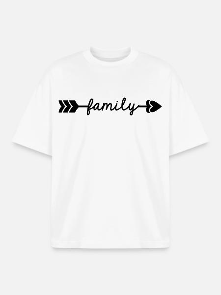 Family - Boxy Heavyweight Unisex Organic T-Shirt by Stanley/Stella - white
