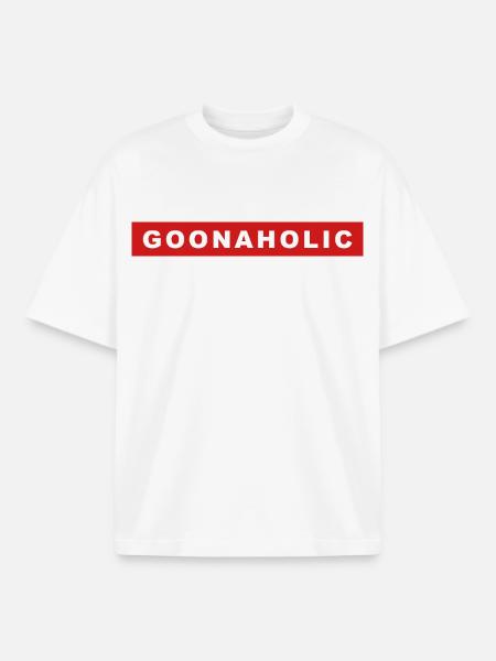 Gooning T-Shirt Goonaholic - Boxy Heavyweight Unisex Organic T-Shirt von Stanley/Stella - Weiß