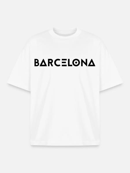 BARCELONE - T-shirt unisexe boxy épais biologique Stanley/Stella - blanc