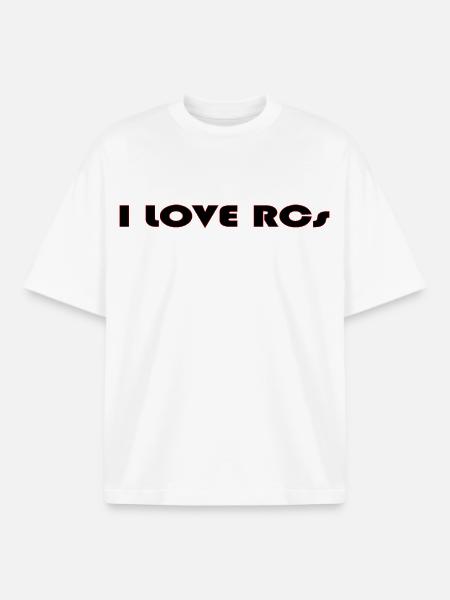 I love Rcs - Boxy Heavyweight Unisex Organic T-Shirt by Stanley/Stella - white