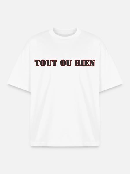 TOUT OU RIEN - T-shirt unisexe boxy épais biologique Stanley/Stella - blanc