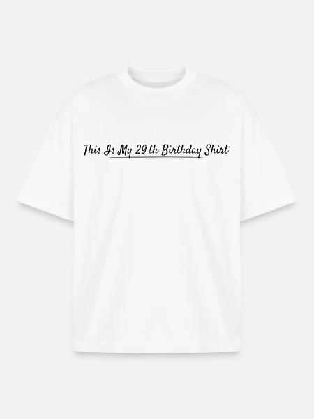 29th Birthday 29 Years Anniversary - Boxy Heavyweight Unisex Organic T-Shirt by Stanley/Stella - white