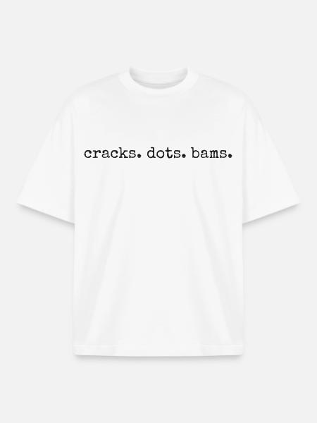 Cracks Dots Bams Funny Mahjong Game - Boxy Heavyweight Unisex Organic T-Shirt by Stanley/Stella - white