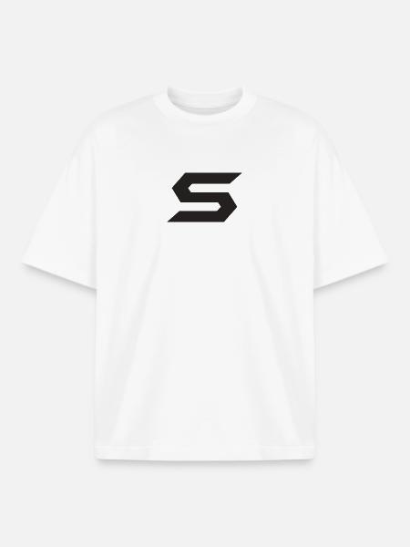 Geometric SForm Pattern - Boxy Heavyweight Unisex Organic T-Shirt by Stanley/Stella - white