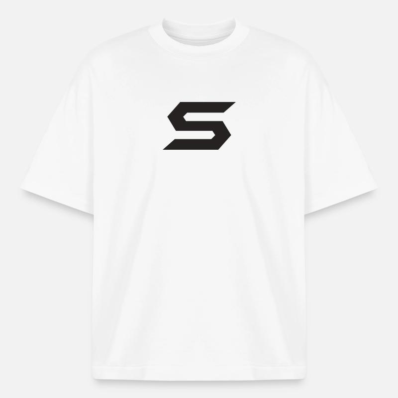 Geometric SForm Pattern - Heavyweight Boxy Unisex T-Shirt by Stanley/Stella - white