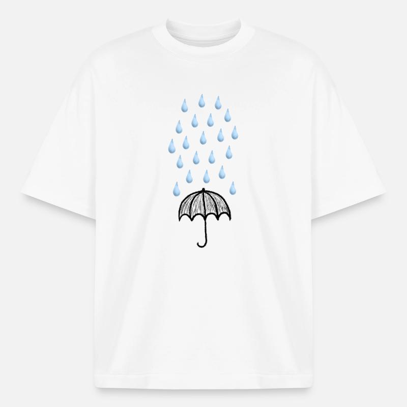umbrella - Heavyweight Boxy Unisex T-Shirt by Stanley/Stella - white