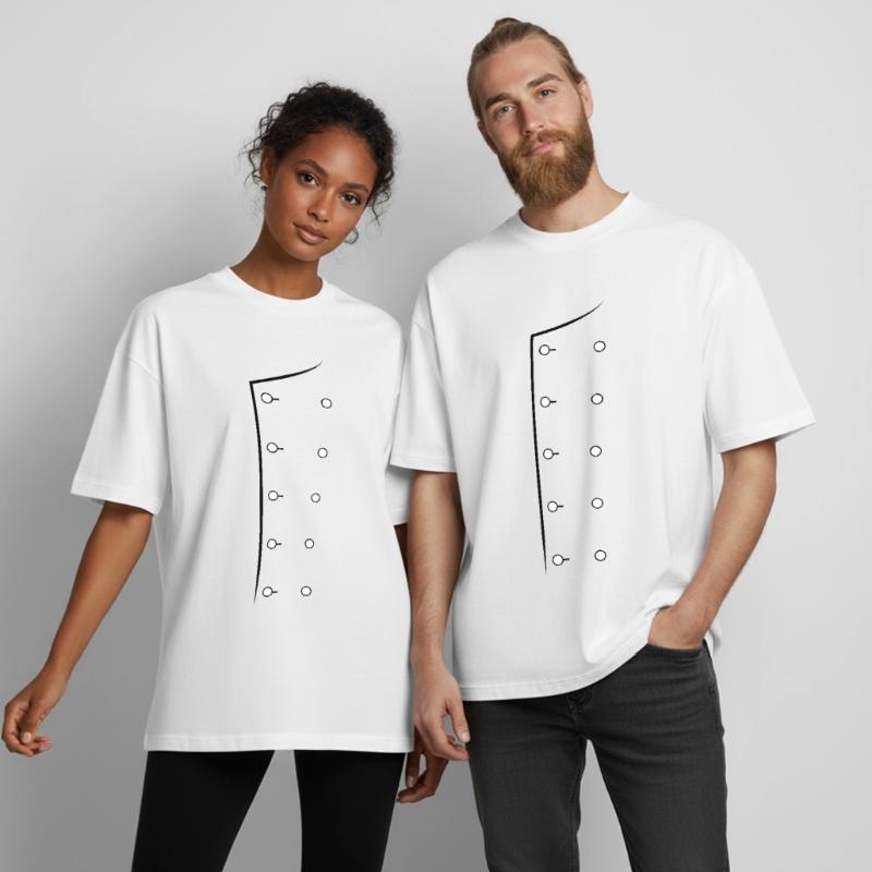 Code de chef Uniforme de Chef Dessin en ligne de Chef Veste de chef T-shirt unisexe boxy épais biologique Stanley/Stella