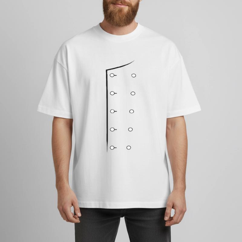 Code de chef Uniforme de Chef Dessin en ligne de Chef Veste de chef T-shirt unisexe boxy épais biologique Stanley/Stella