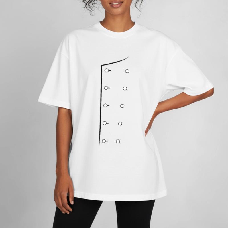 Code de chef Uniforme de Chef Dessin en ligne de Chef Veste de chef T-shirt unisexe boxy épais biologique Stanley/Stella
