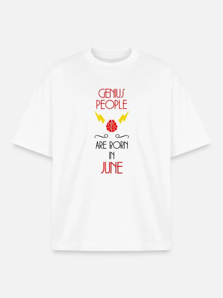 Genios nacidos en junio - Don de nacimiento - Camiseta unisex boxy orgánica de Stanley/Stella - blanco