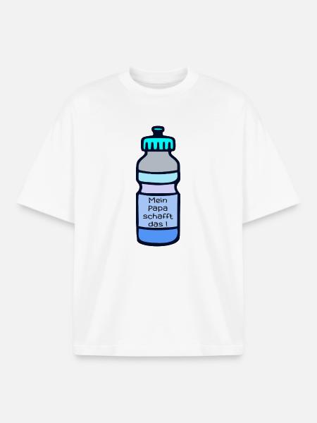 Sport Motivation Papa - Boxy Heavyweight Unisex Organic T-Shirt von Stanley/Stella - Weiß