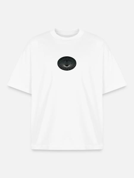 Vortex Grid Wormhole - Boxy Heavyweight Unisex Organic T-Shirt by Stanley/Stella - white