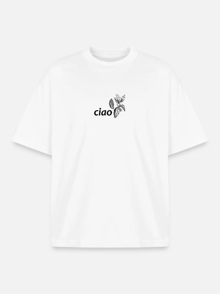 ciao kakao - Boxy Heavyweight Unisex Organic T-Shirt von Stanley/Stella - Weiß