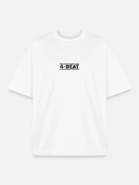 4 Beat - Boxy Heavyweight Unisex Organic T-Shirt by Stanley/Stella - white