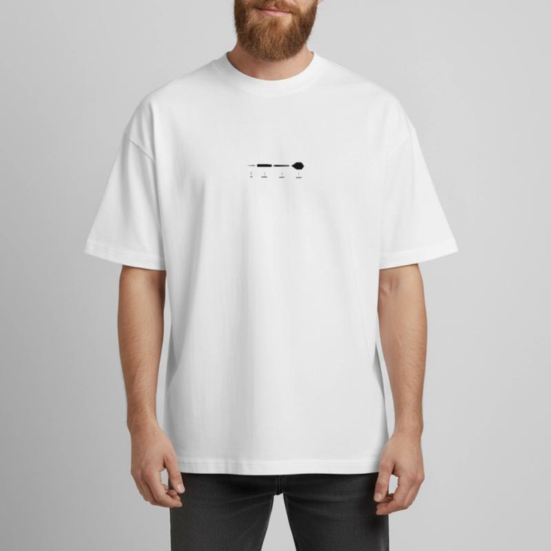 Explication de la fléchette Anatomie Conception de la fléchette T-shirt unisexe boxy épais biologique Stanley/Stella