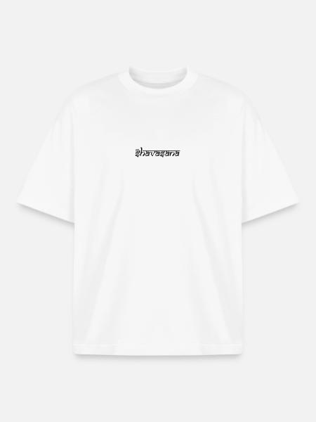OM SHAVASANA - Boxy Heavyweight Unisex Organic T-Shirt by Stanley/Stella - white