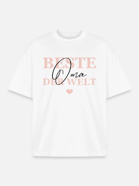 Beste Oma Der Welt - Boxy Heavyweight Unisex Organic T-Shirt von Stanley/Stella - Weiß