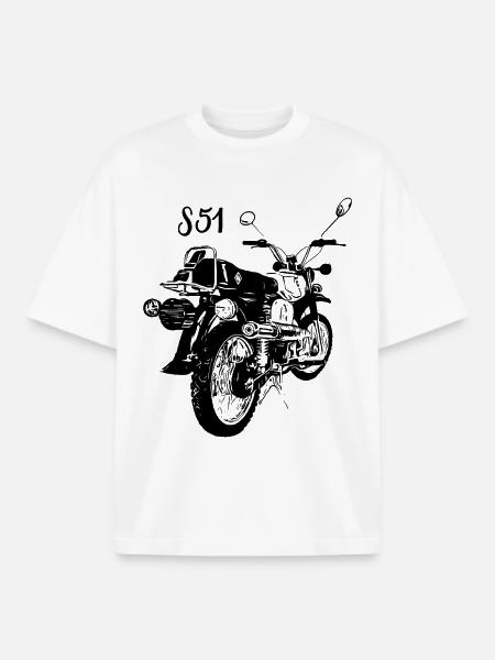 S51 - Boxy Heavyweight Unisex Organic T-Shirt by Stanley/Stella - white