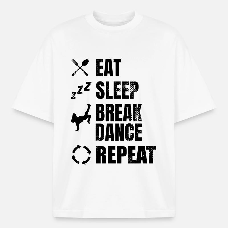 Breakdancer Zeitplan - Boxy Heavyweight Unisex Organic T-Shirt von Stanley/Stella - Weiß