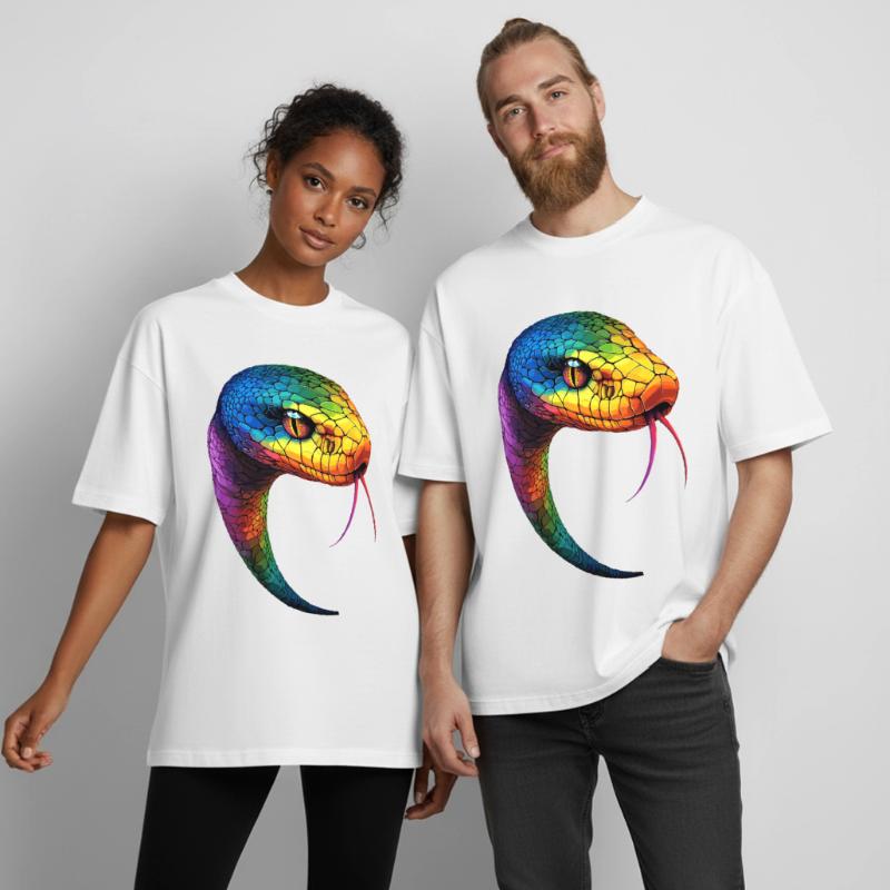 Schlange Python Kobra Mamba Klapperschlange Snake Boxy Heavyweight Unisex Organic T-Shirt von Stanley/Stella