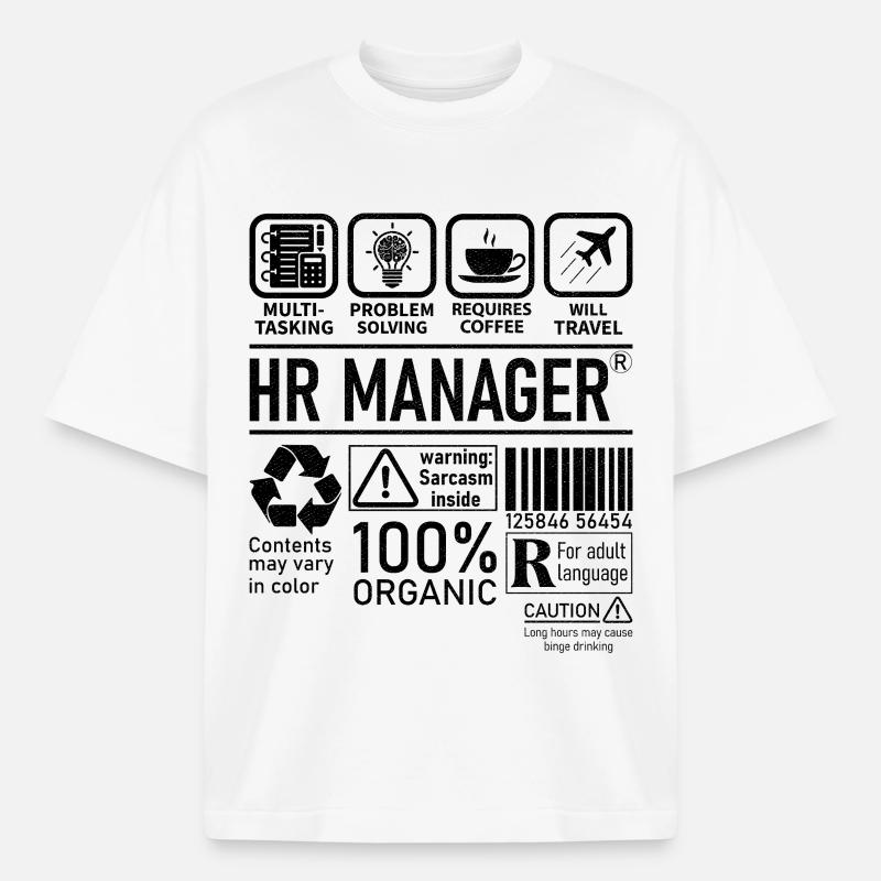 Hr Manager multi tasking problem solving - Boxy Heavyweight Unisex Organic T-Shirt by Stanley/Stella - white