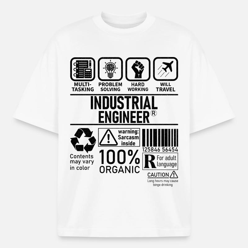 Industrial Engineer multi tasking problem solving - Boxy Heavyweight Unisex Organic T-Shirt by Stanley/Stella - white