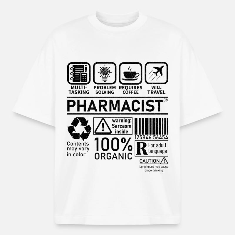 Pharmacist multi tasking problem solving - Heavyweight Unisex Boxy T-Shirt von stanley/stella	 - Weiß