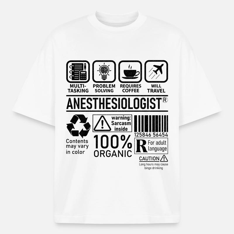Anesthesiologist multi tasking problem solving - Boxy Heavyweight Unisex Organic T-Shirt von Stanley/Stella - Weiß