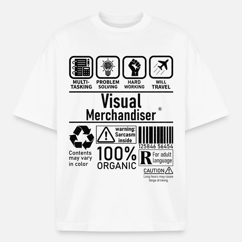 Visual Merchandiser multi tasking problem solving - Boxy Heavyweight Unisex Organic T-Shirt von Stanley/Stella - Weiß
