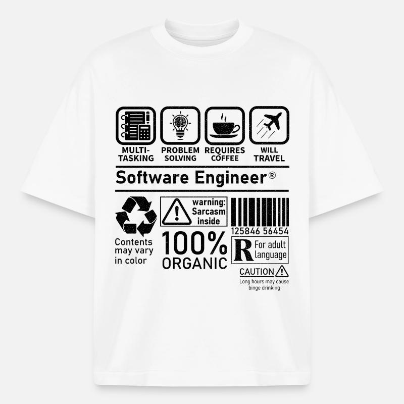 software engineer multi tasking problem solving - Heavyweight Boxy Unisex T-Shirt by Stanley/Stella - white