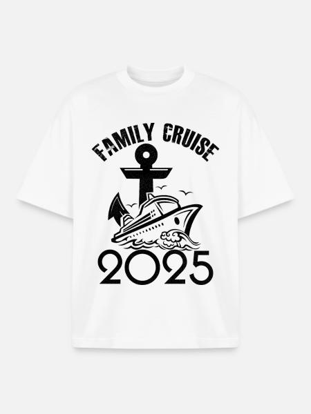 Family cruise 2025 - Boxy Heavyweight Unisex Organic T-Shirt by Stanley/Stella - white
