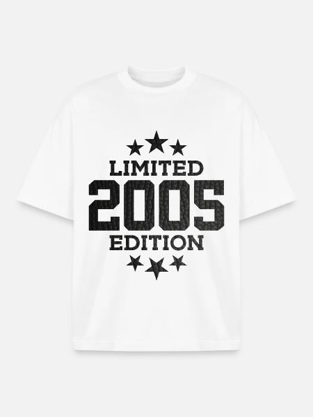 ÉDITION LIMITÉE 21E ANNIVERSAIRE 2005 - T-shirt unisexe boxy épais biologique Stanley/Stella - blanc