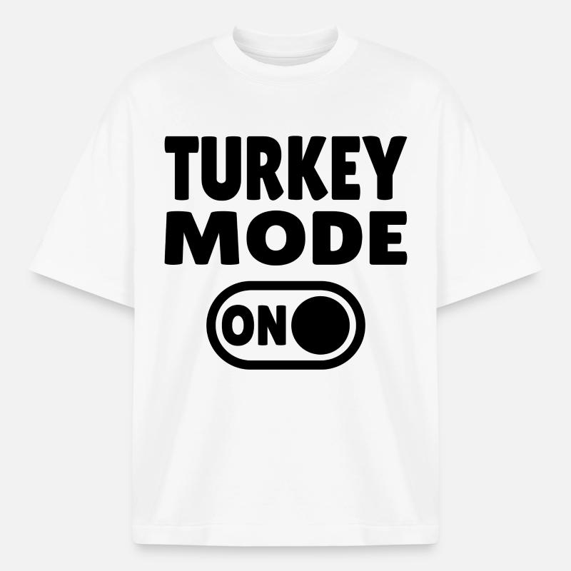 Mode dinde activé - T-shirt unisexe épais coupe boxy Stanley/Stella - blanc