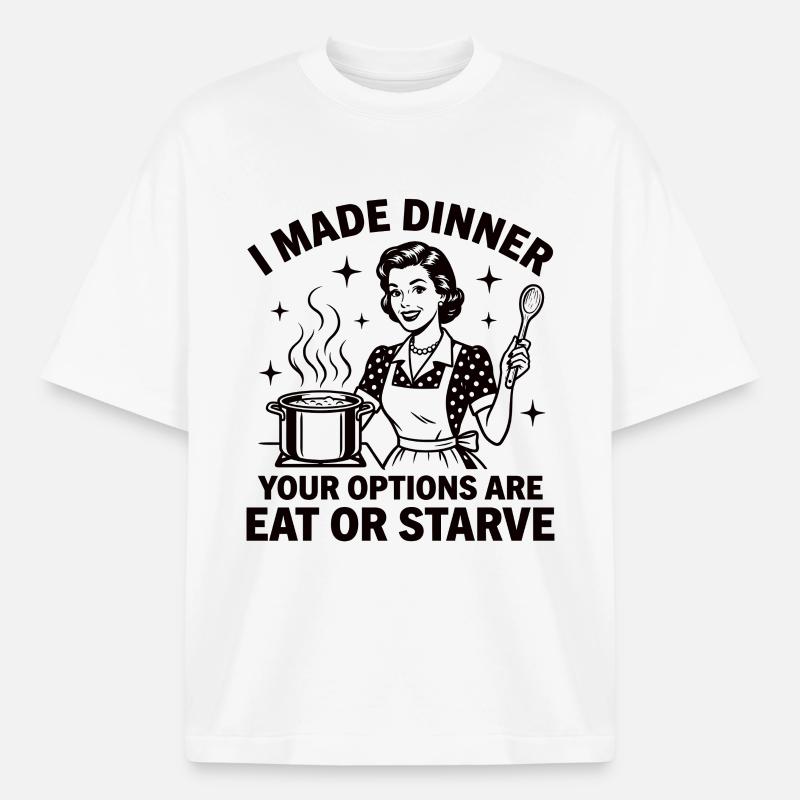 Küchen-Chef: Friss oder stirb! - Boxy Heavyweight Unisex Organic T-Shirt von Stanley/Stella - Weiß