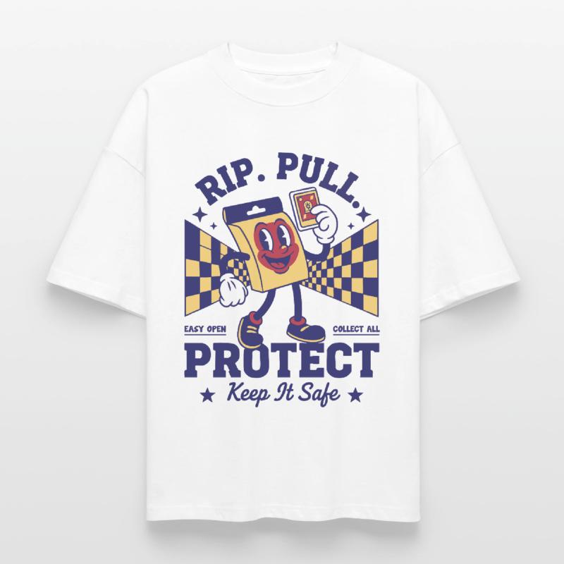 RIP PULL PROTECT Keep It Safe Trading Card Boxy Heavyweight Unisex Organic T-Shirt by Stanley/Stella