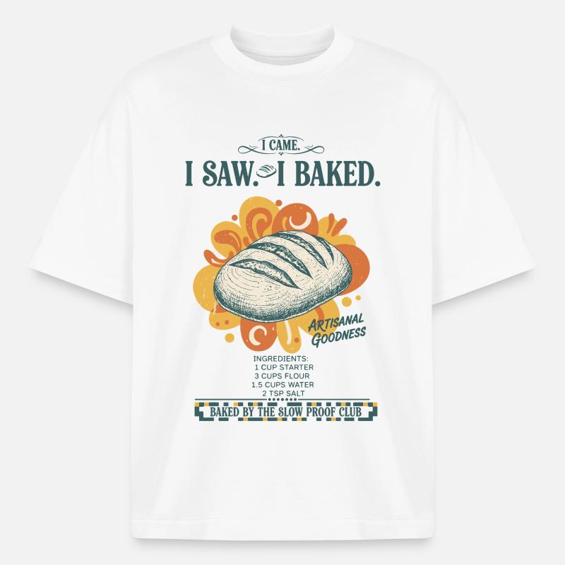 Sauerteigbrot Backbäcker Sauerteigstarter - Boxy Heavyweight Unisex Organic T-Shirt von Stanley/Stella - Weiß