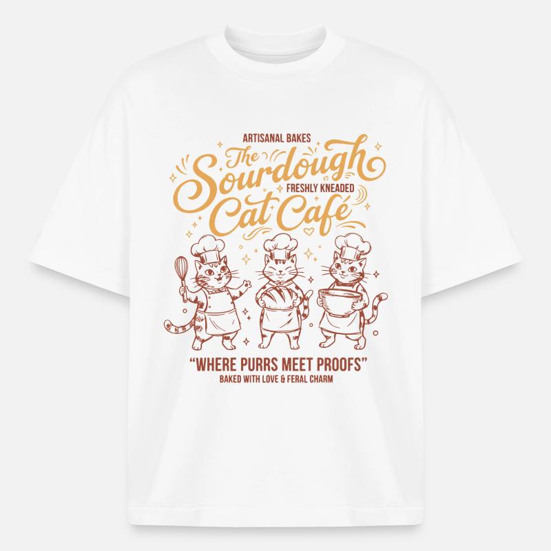 Sauerteigbrot Backbäcker Sauerteigstarter - Boxy Heavyweight Unisex Organic T-Shirt von Stanley/Stella - Weiß