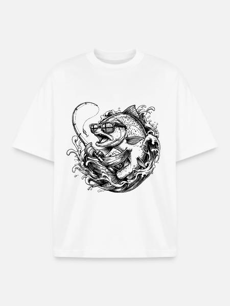 Pike Norway Sunglasses Angel - Boxy Heavyweight Unisex Organic T-Shirt by Stanley/Stella - white