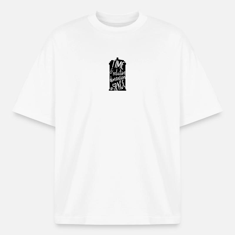 Temps et dimension relative dans l’espace - T-shirt unisexe épais coupe boxy Stanley/Stella - blanc