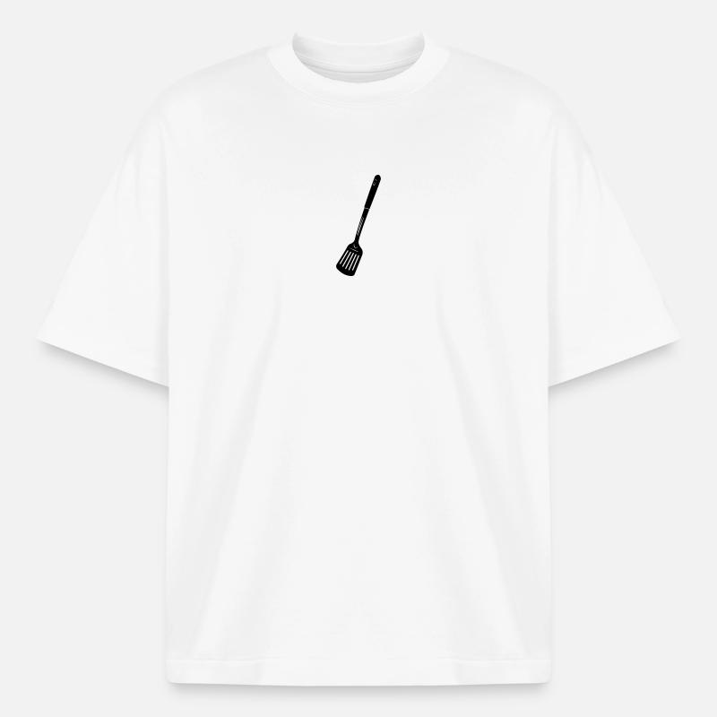 Küchenutensilien Fritteuse oder Backlöffel - Heavyweight Unisex Boxy T-Shirt von stanley/stella	 - Weiß