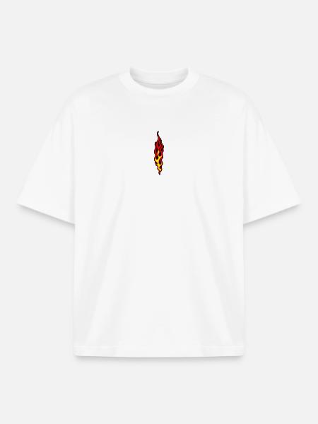 flammen - Boxy Heavyweight Unisex Organic T-Shirt by Stanley/Stella - white