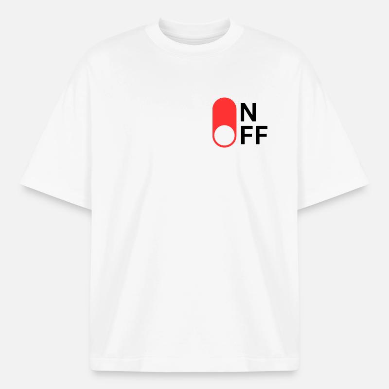 ON / OFF Modus - Boxy Heavyweight Unisex Organic T-Shirt von Stanley/Stella - Weiß
