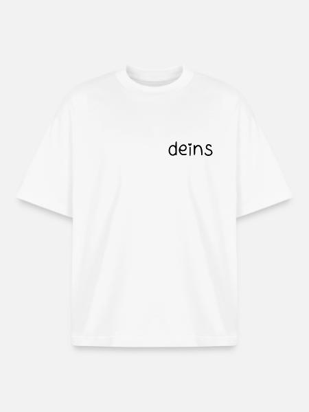 deins – mit Herz - Boxy Heavyweight Unisex Organic T-Shirt von Stanley/Stella - Weiß