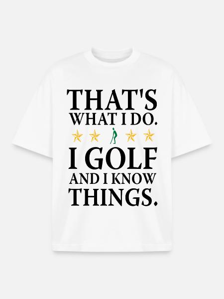 Ich do Golf - Boxy Heavyweight Unisex Organic T-Shirt by Stanley/Stella - white