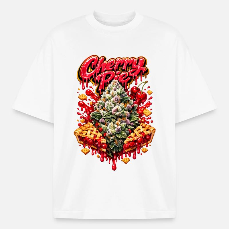 Cherry Pie Graffiti Print - T-shirt unisexe épais coupe boxy Stanley/Stella - blanc