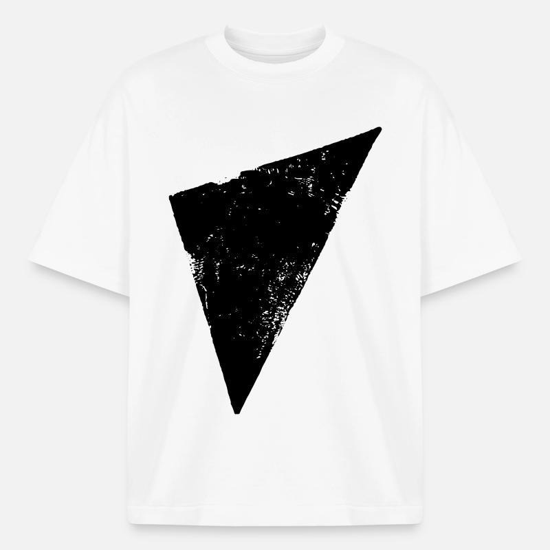 Triangle | Polygone | Triangle - T-shirt unisexe épais coupe boxy Stanley/Stella - blanc
