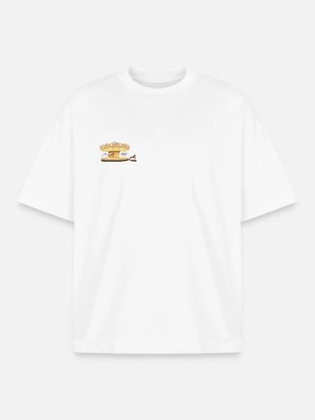 Enchanted Carousel Unisex Illustration - Boxy Heavyweight Unisex Organic T-Shirt by Stanley/Stella - white